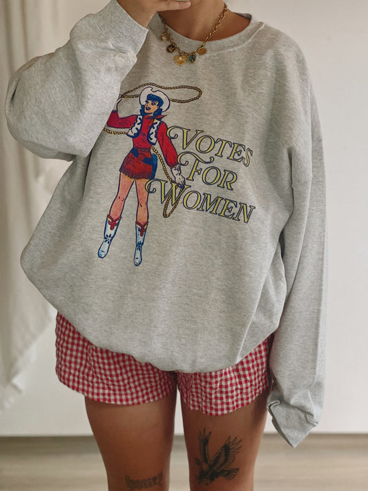 Votes For Women Cowgirl Crewneck