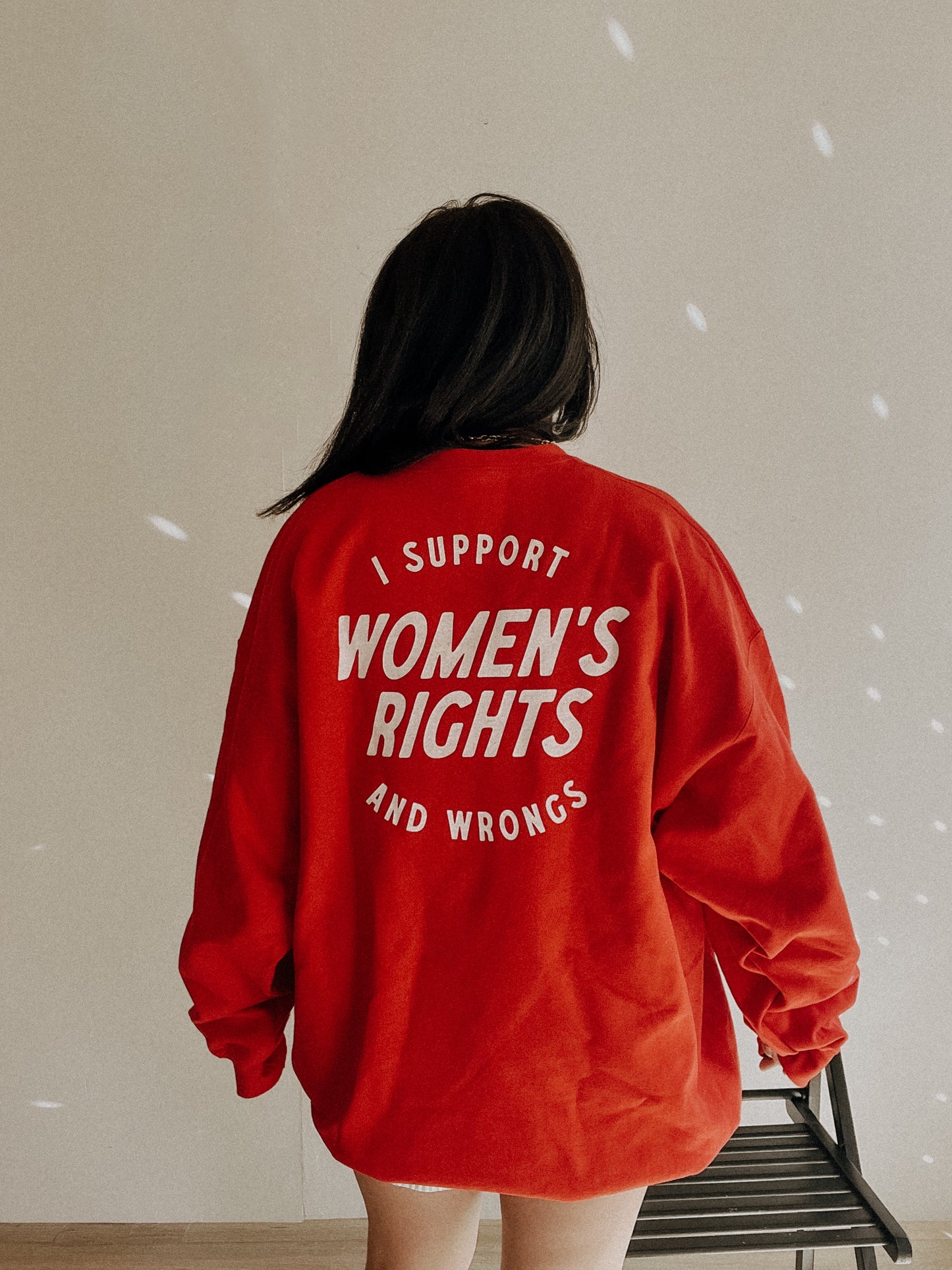 I Support Womens Rights And Wrongs Crewneck