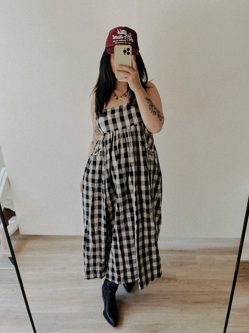 Roxie Gingham Maxi Dress