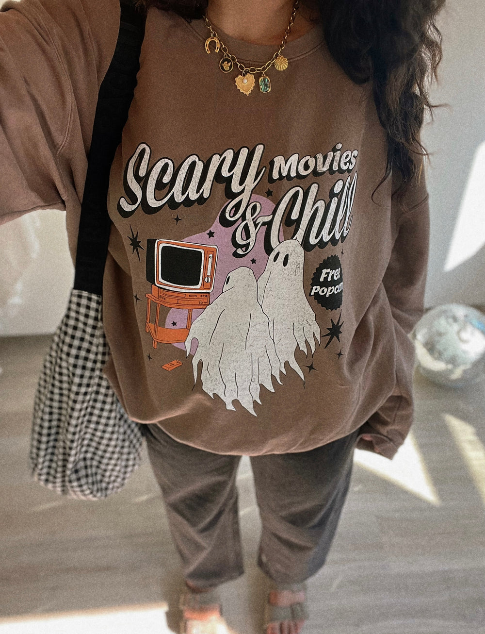 Scary Movies & Chill Vintage Crewneck