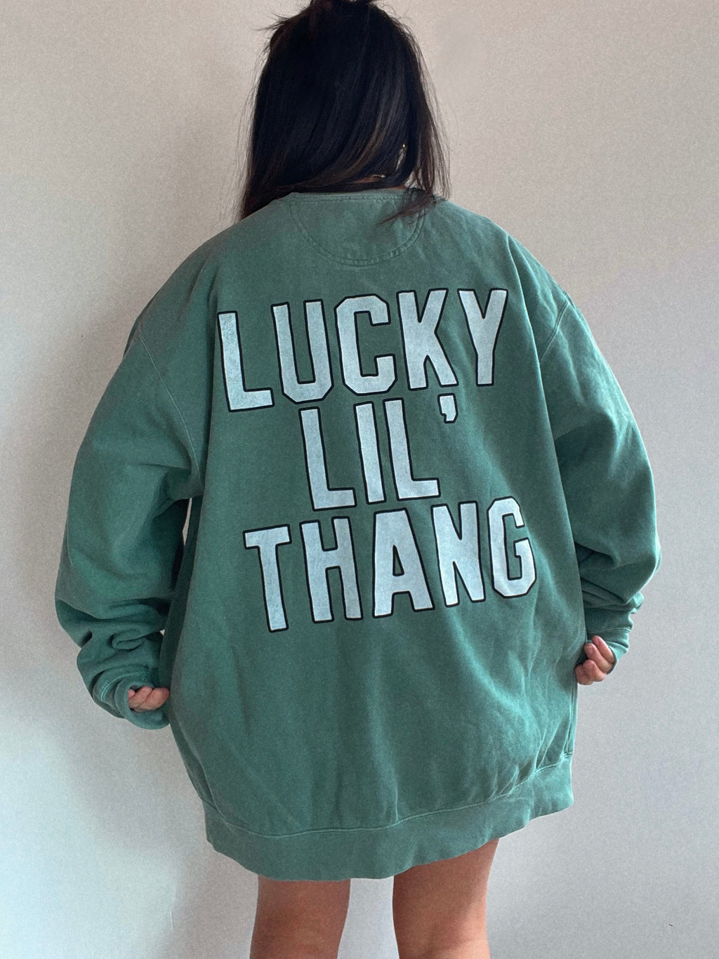 Lucky Lil' Thang Vintage Wash Crew
