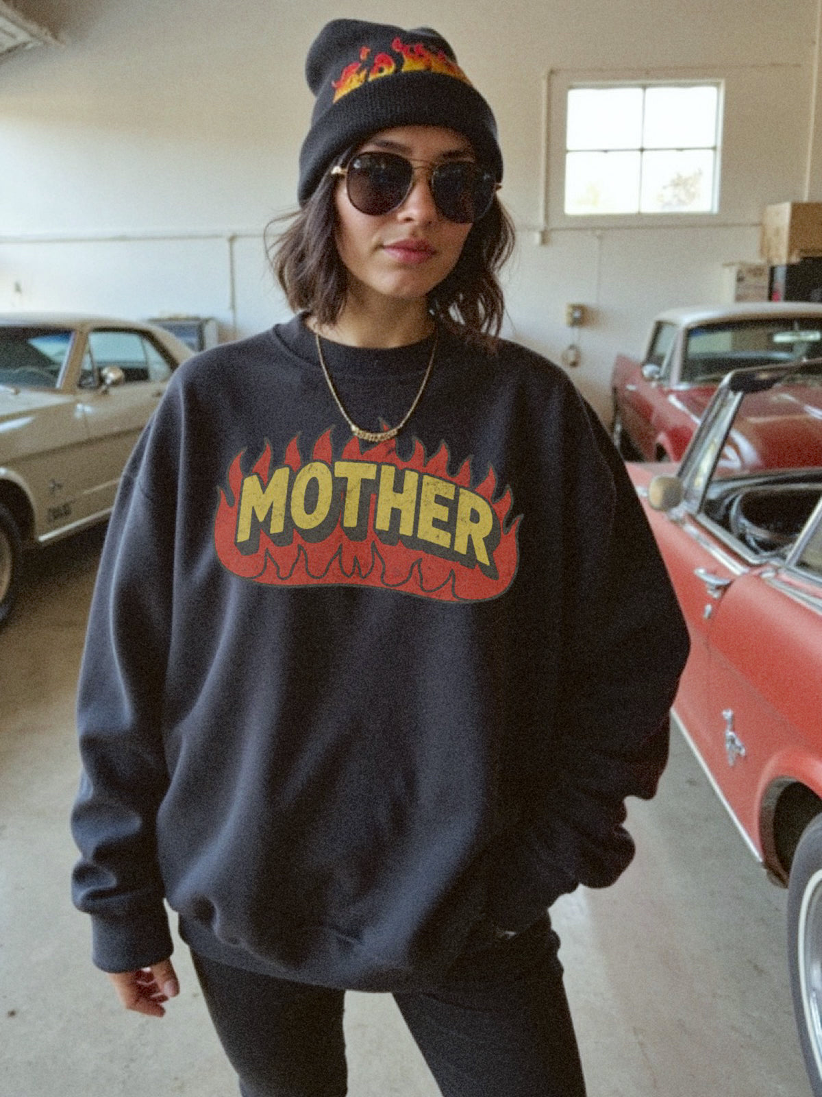 Mother Flaming Sweatshirt