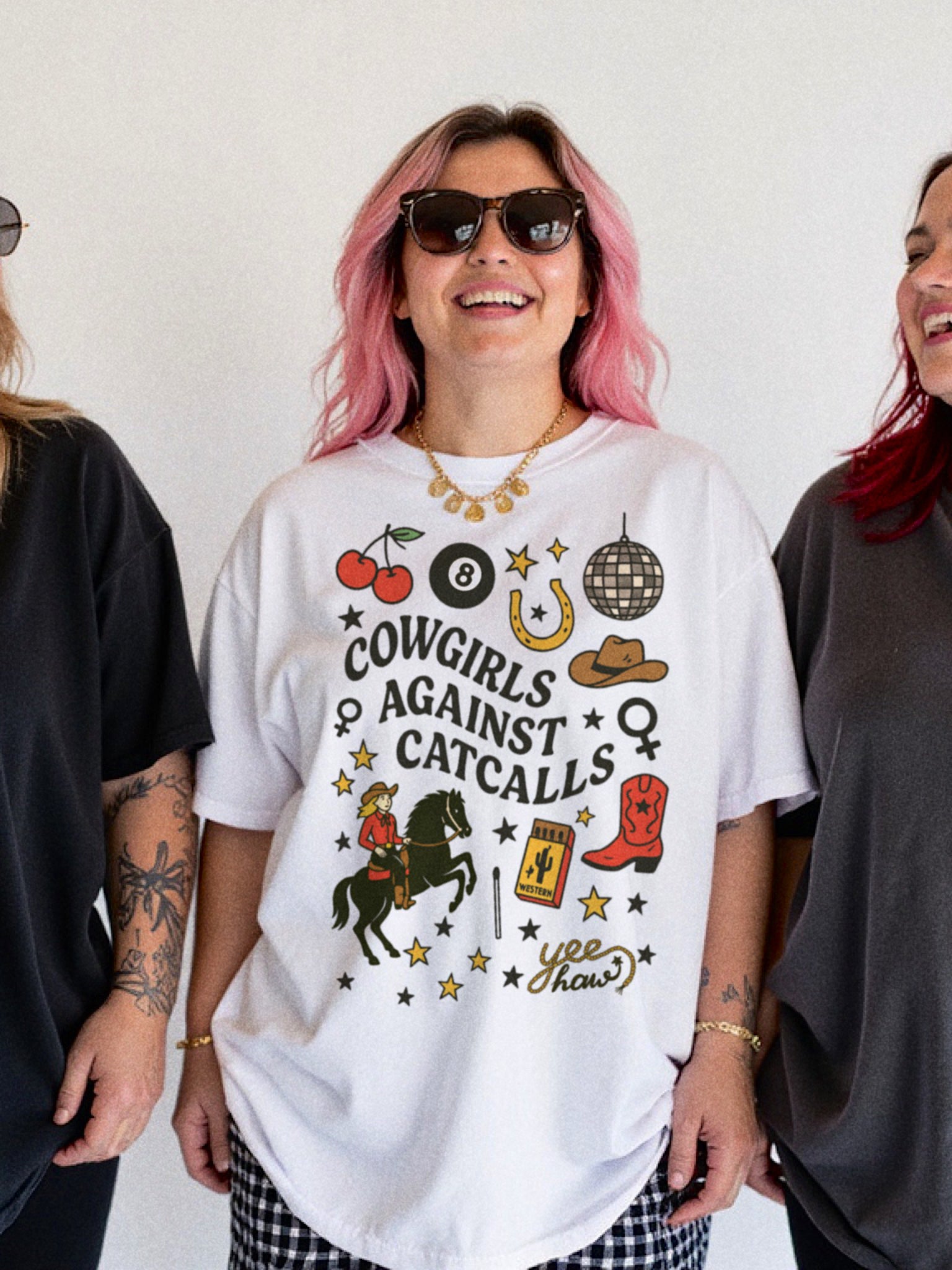Cowgirls Against Catcalls Tee