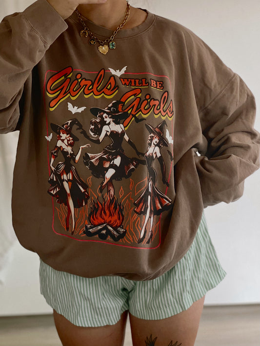 Girls Will Be Girls Witch Crewneck