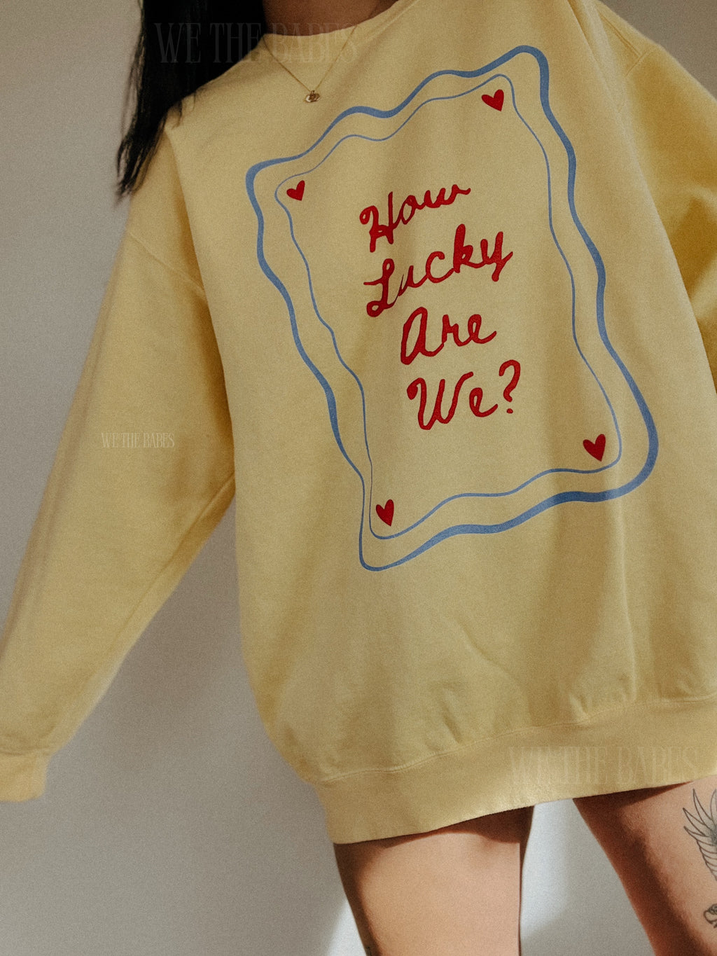 How Lucky Are We Vintage Crewneck