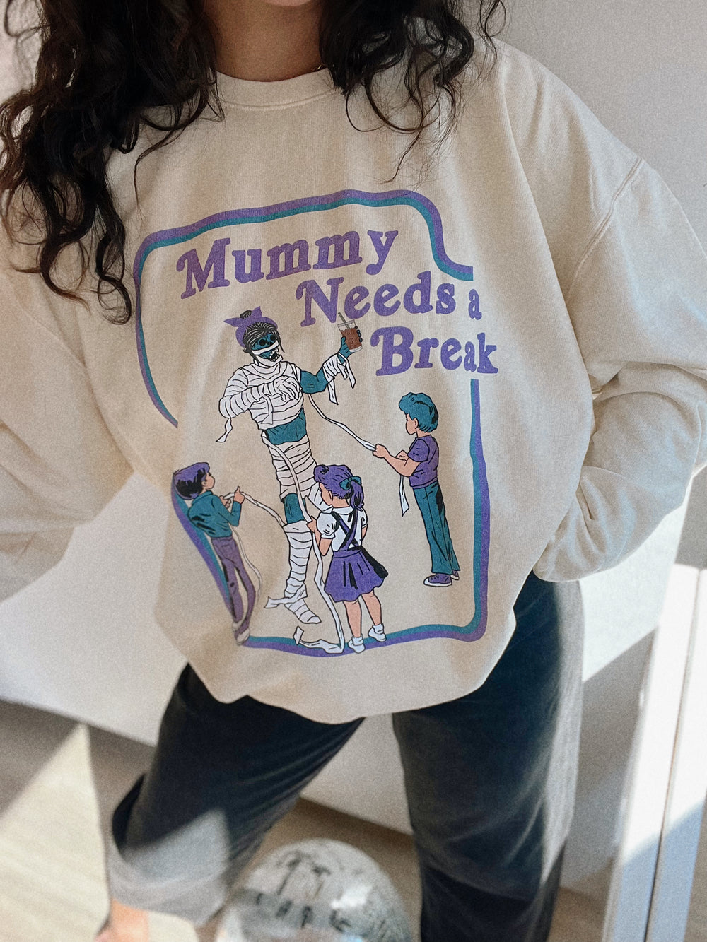 Mummy Needs A Break Vintage Crewneck