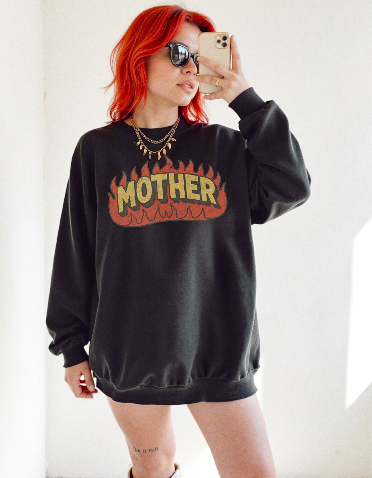 Mother Flaming Sweatshirt
