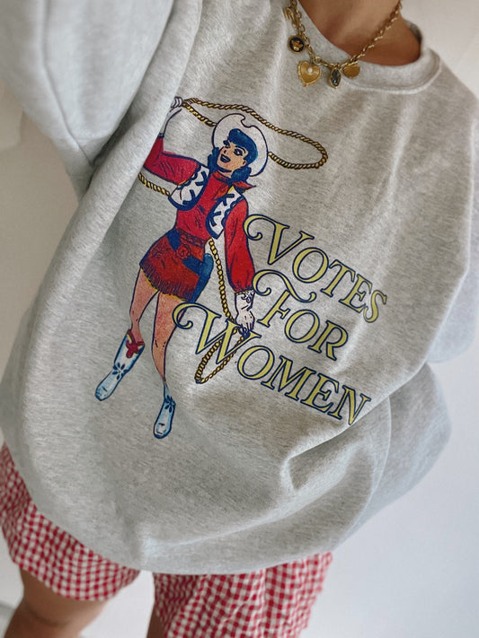 Votes For Women Cowgirl Crewneck