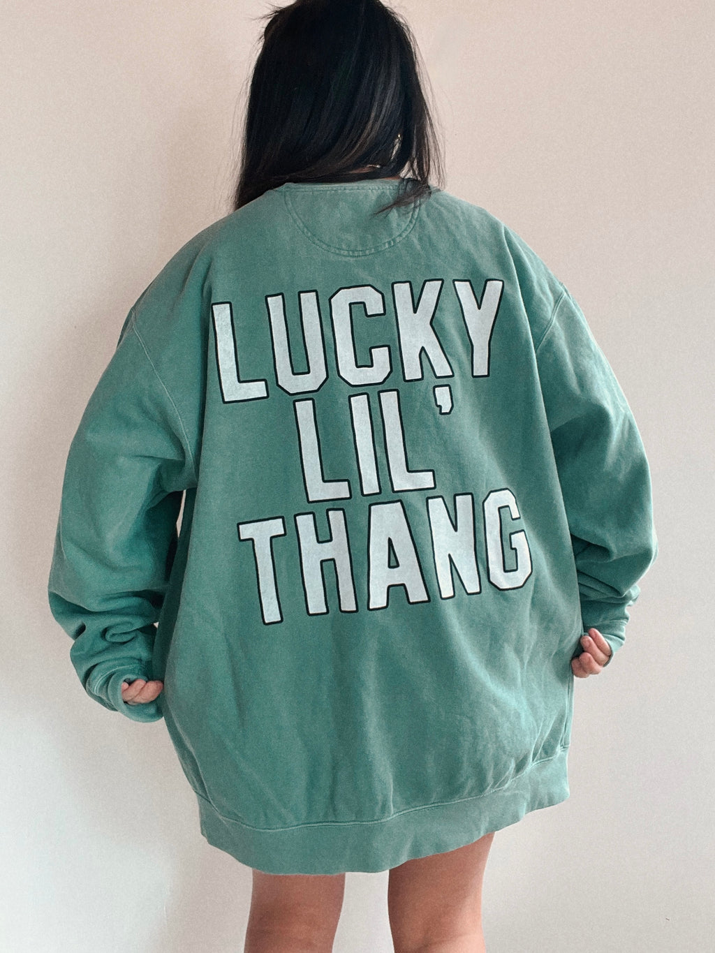 Lucky Lil' Thang Vintage Wash Crew