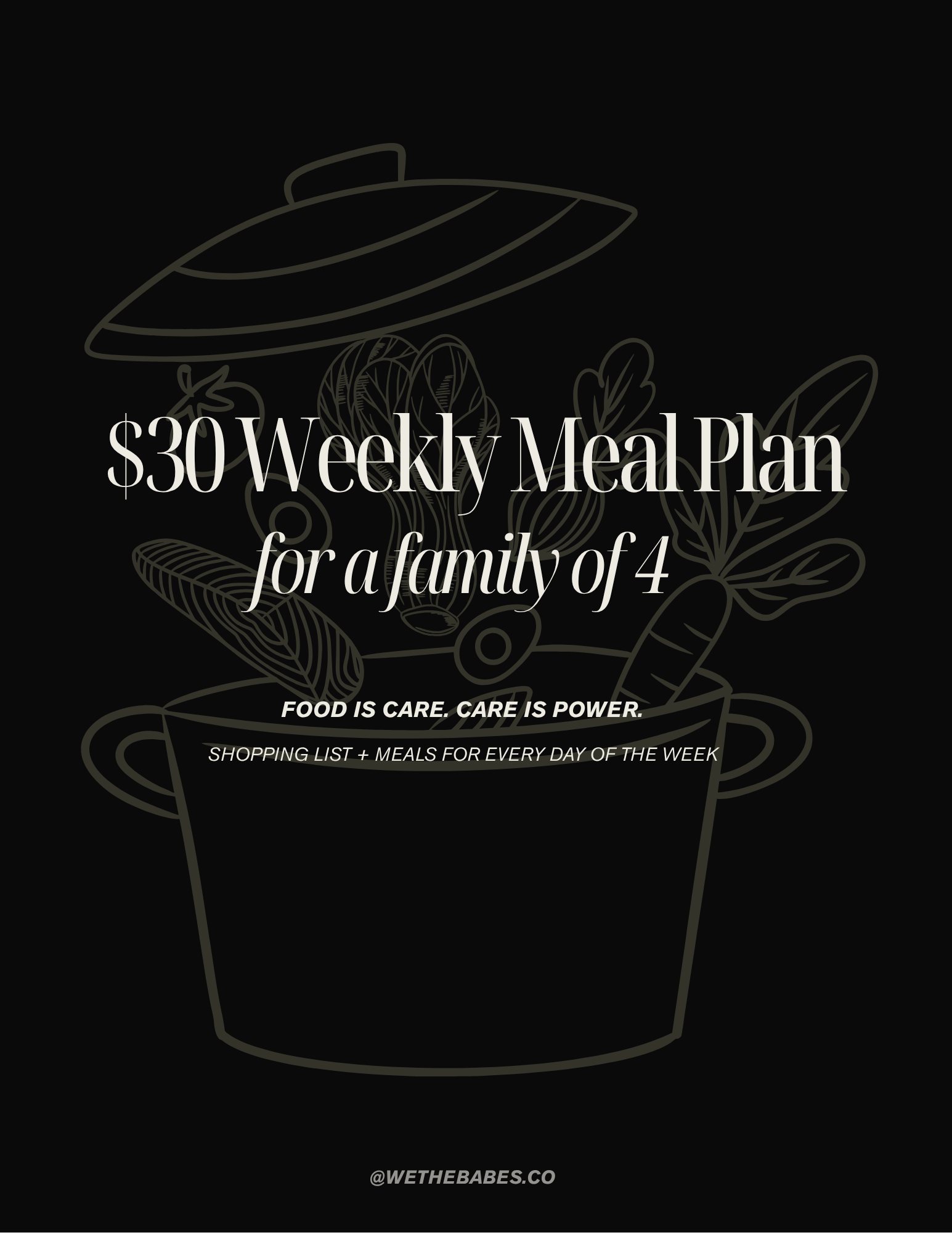 $30 Weekly Meal Plan