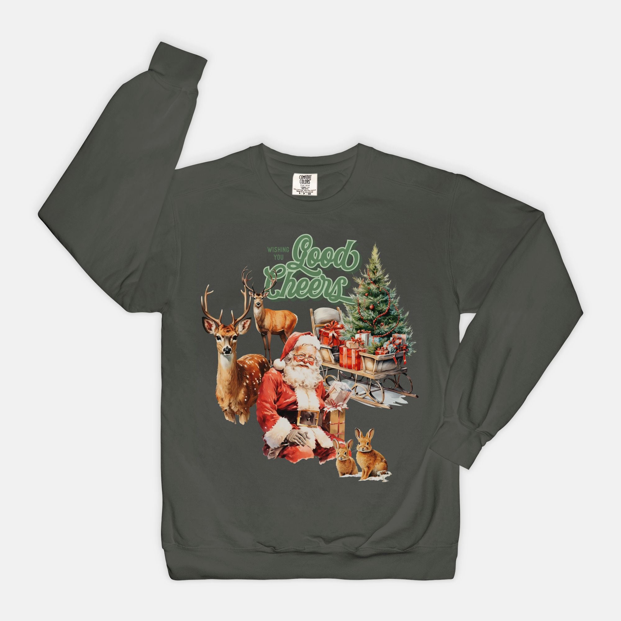 Good Cheers Holiday Vintage Wash Crew