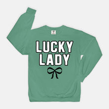 Load image into Gallery viewer, Lucky Lady Bow Vintage Wash Crew
