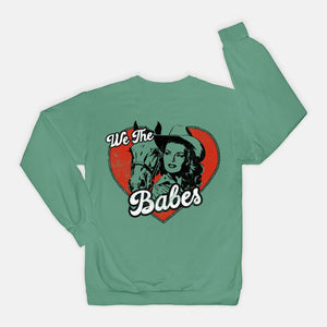 We The Babes Cowgirl Heart Vintage Crew