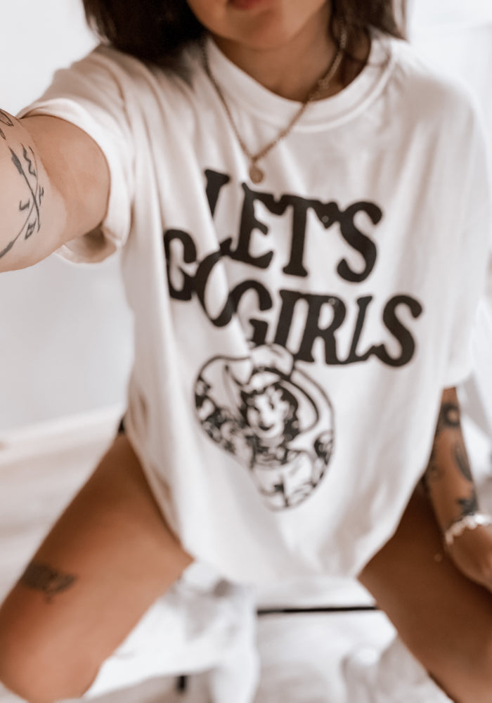 New 90s Babe Graphic Tee White / Mustard ;;; /XL main image 1