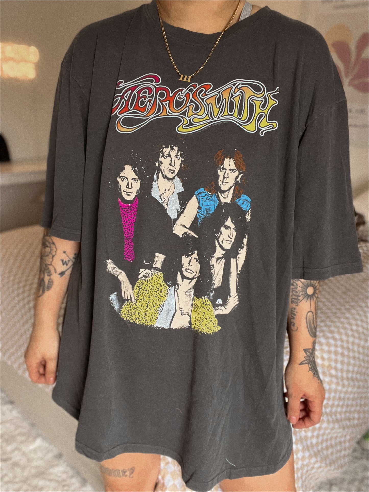 Organic Oversized Aerosmith Band Tee