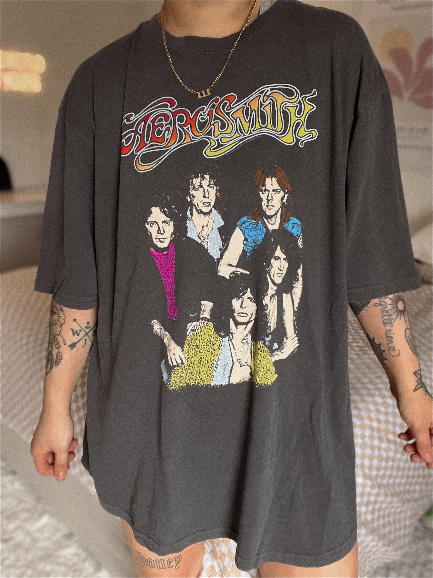 Organic Oversized Aerosmith Band Tee